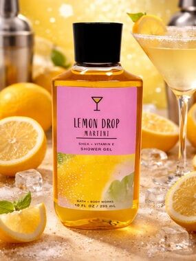 Bath & Body Works Lemon Drop Martini Shower Gel 10 oz Fresh Citrus Scent NWT